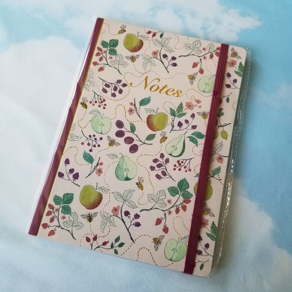 Cottagecore Flowers, Fruits, Bees Pink Journal - Picture 1 of 4